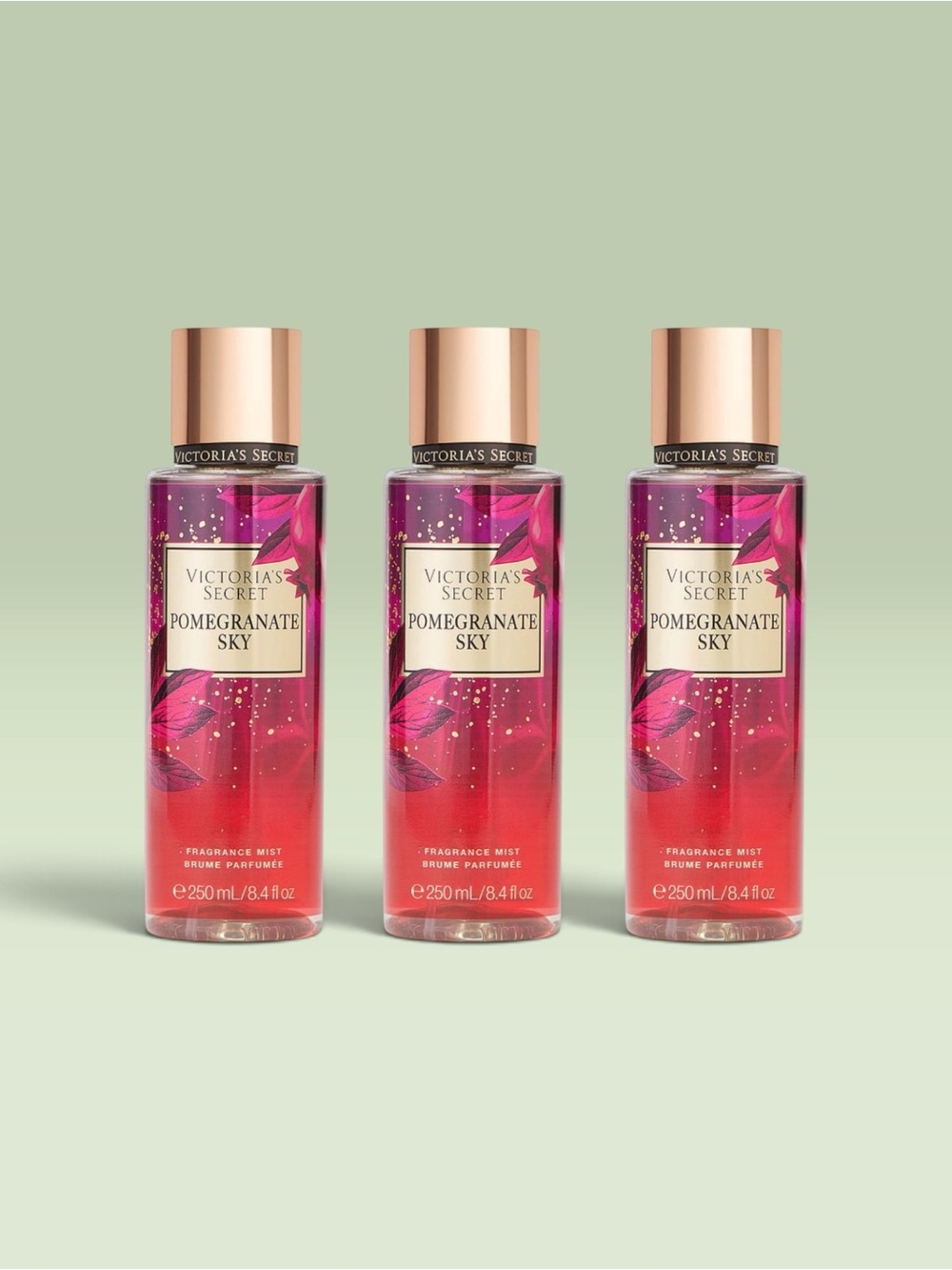 Victoria's Secret POMEGRANATE SKY Fragrance Mist ~ 8.4 fl.oz. ( Lot of 3 )